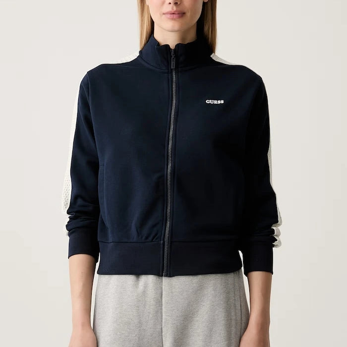 Guess kadın pamuklu fermuarlı sweatshirt PHOEBE