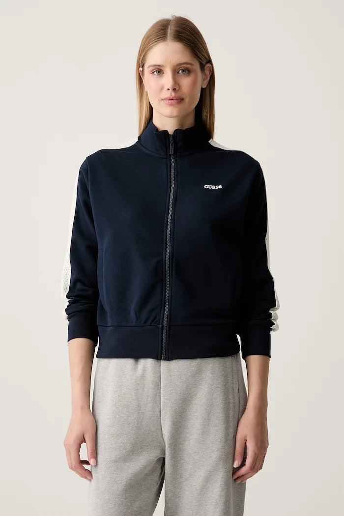 Guess kadın pamuklu fermuarlı sweatshirt PHOEBE