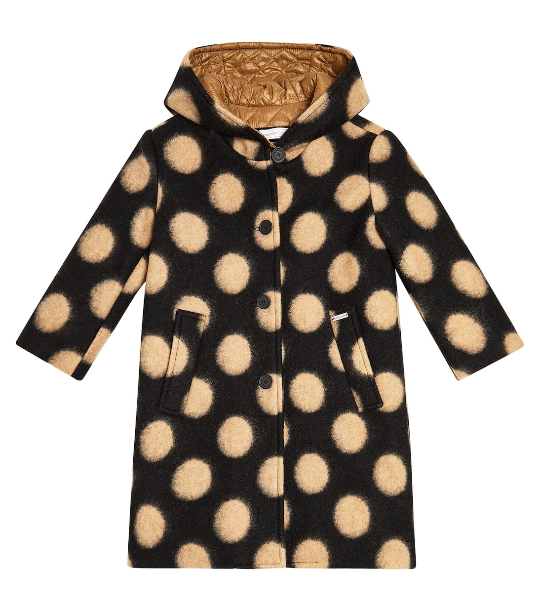 Monnalisa - Polka-dot wool-blend coat