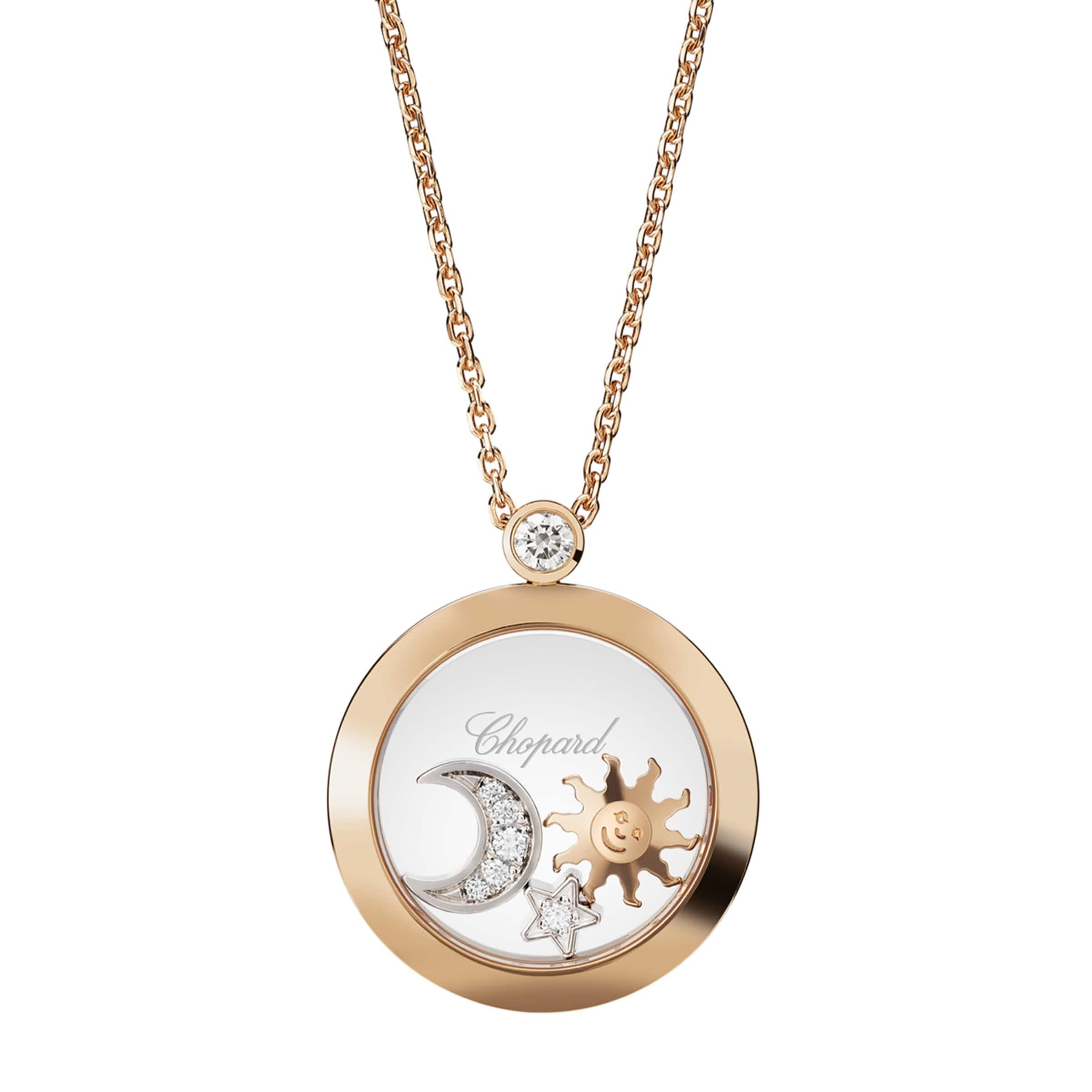 Rose Gold and Diamond Happy Diamonds Pendant