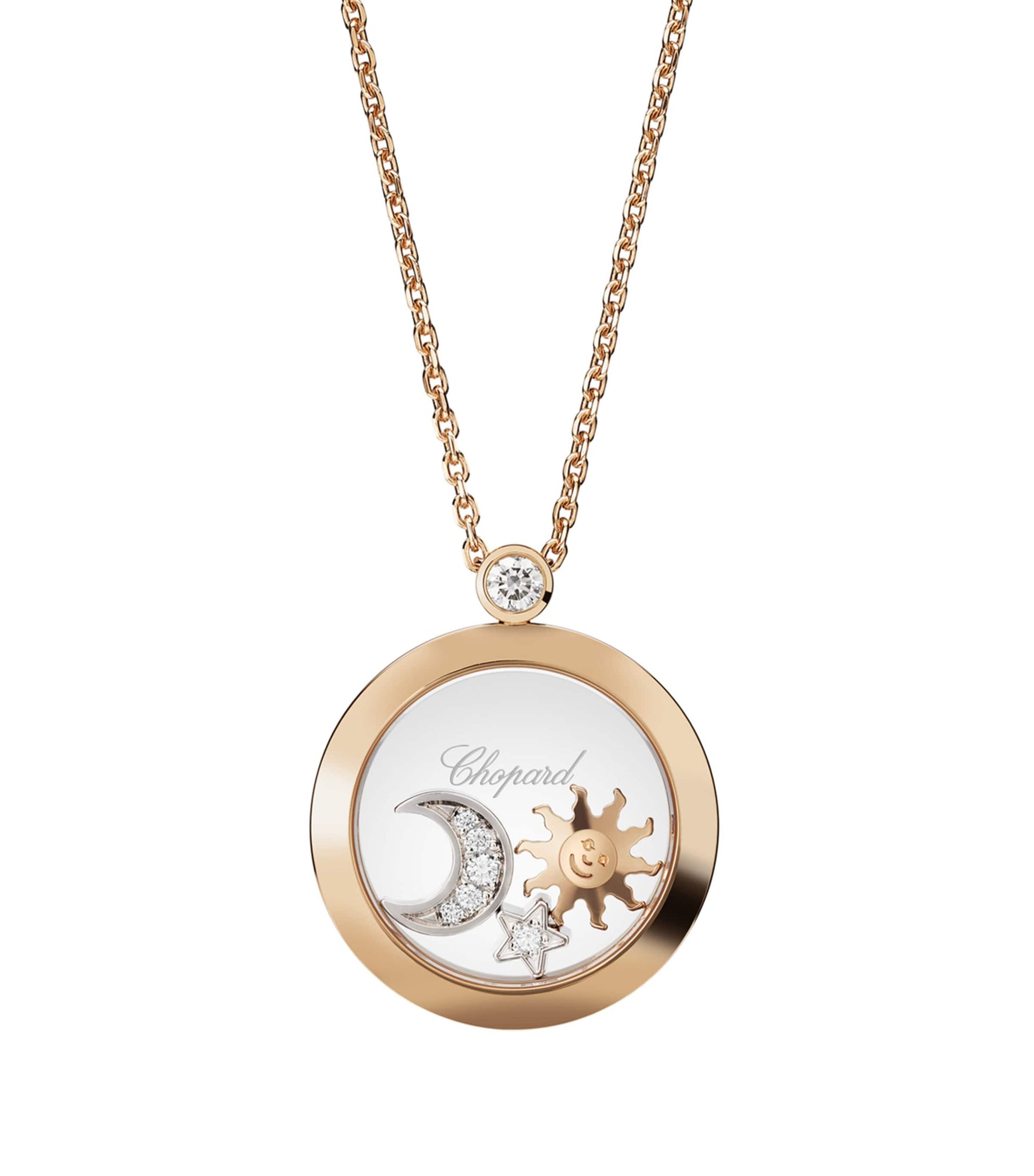 Rose Gold and Diamond Happy Diamonds Pendant