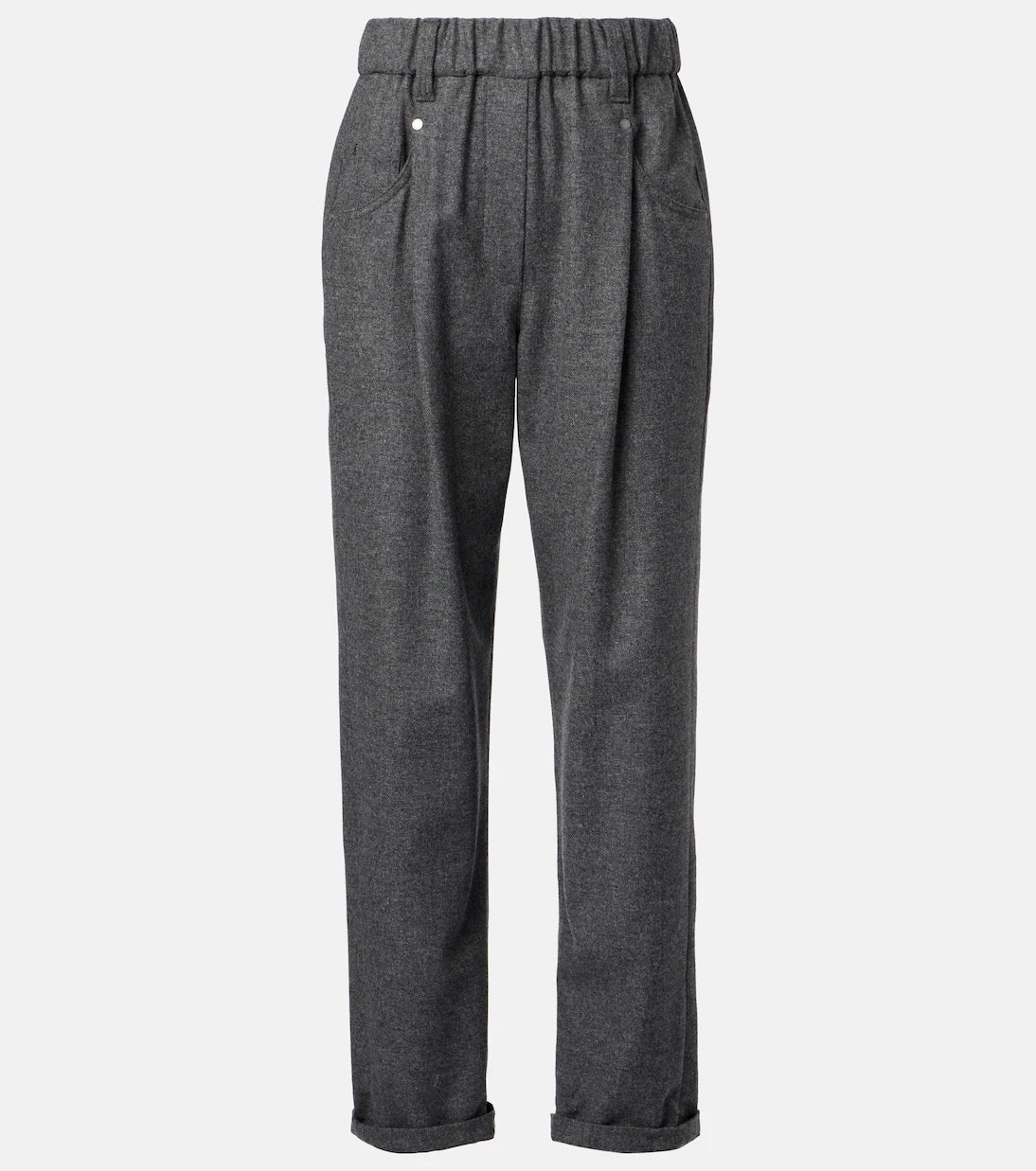 Brunello Cucinelli - Cropped wool and cashmere straight pants