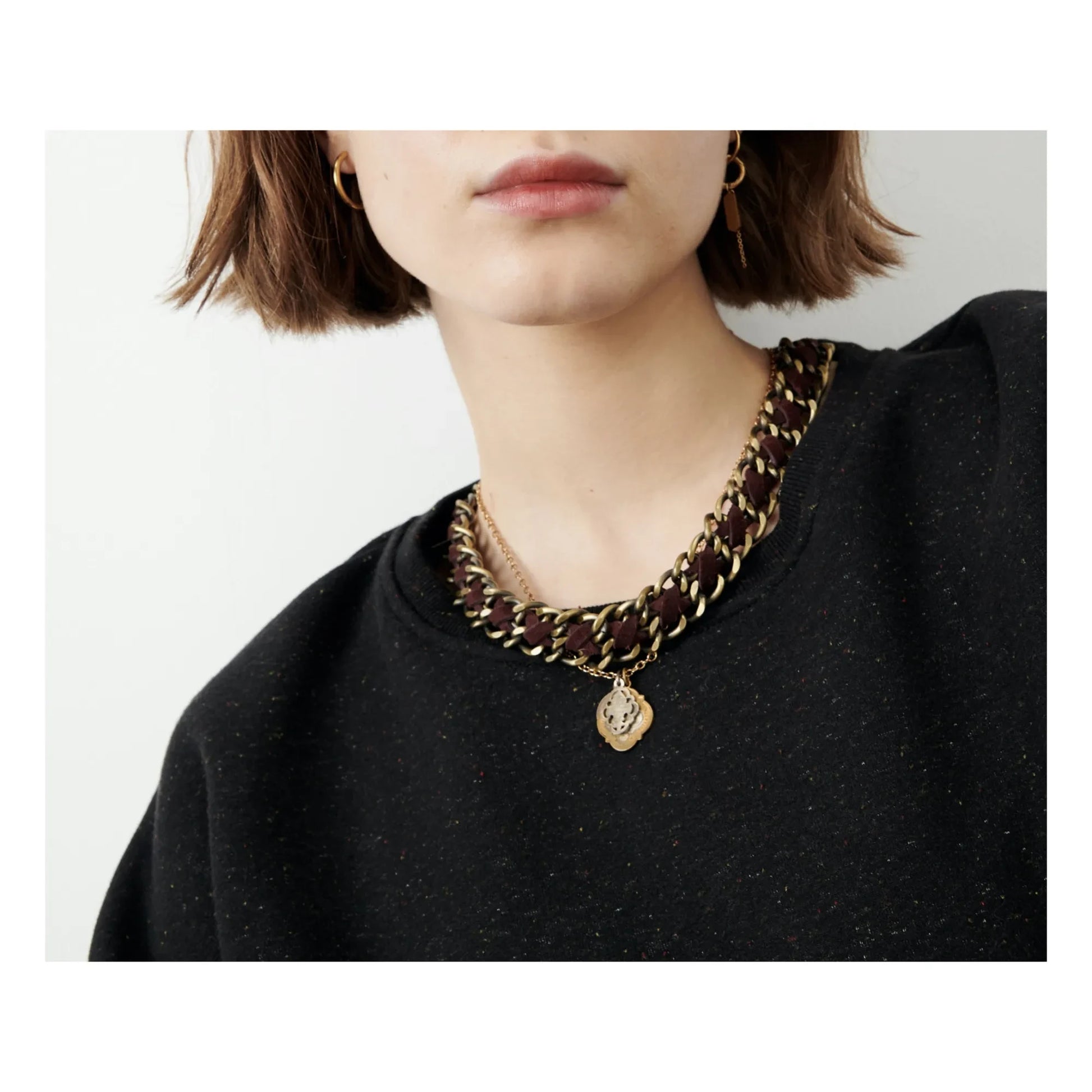 Sessùn - Chebbi Flecked Cotton Sweatshirt | Black