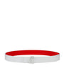 Christian Louboutin White Loubi54 Reversible Patent Leather Belt