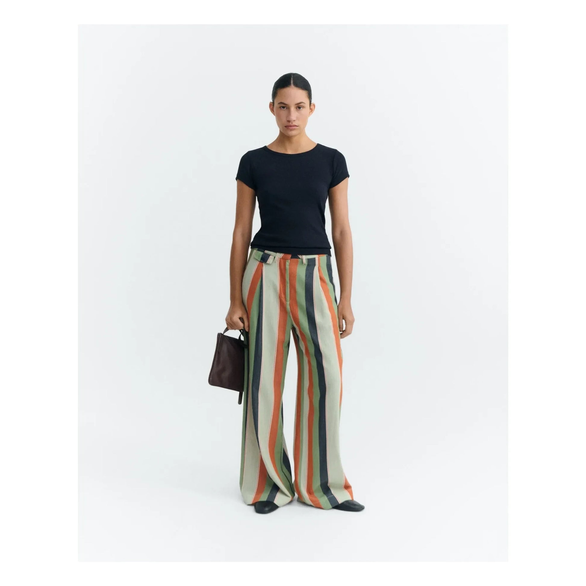 Thinking Mu - Pat Stripes Pants Organic cotton | Orange