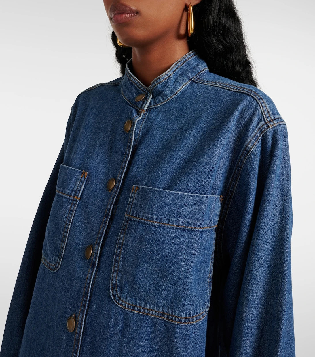 Frame - Double Pocket denim shirt dress