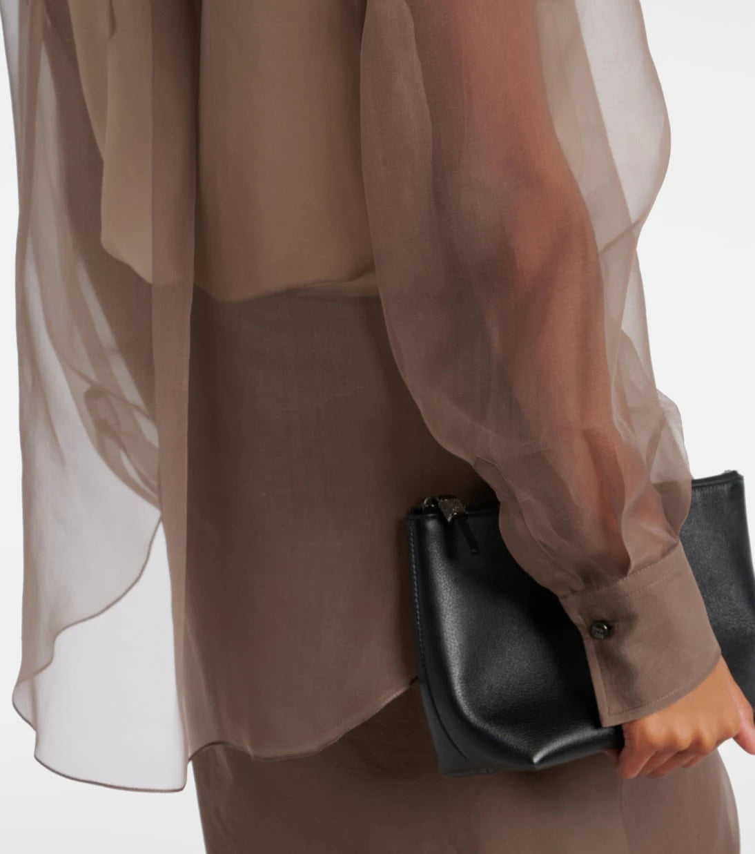 Brunello Cucinelli - Herbarium-appliqué silk shirt