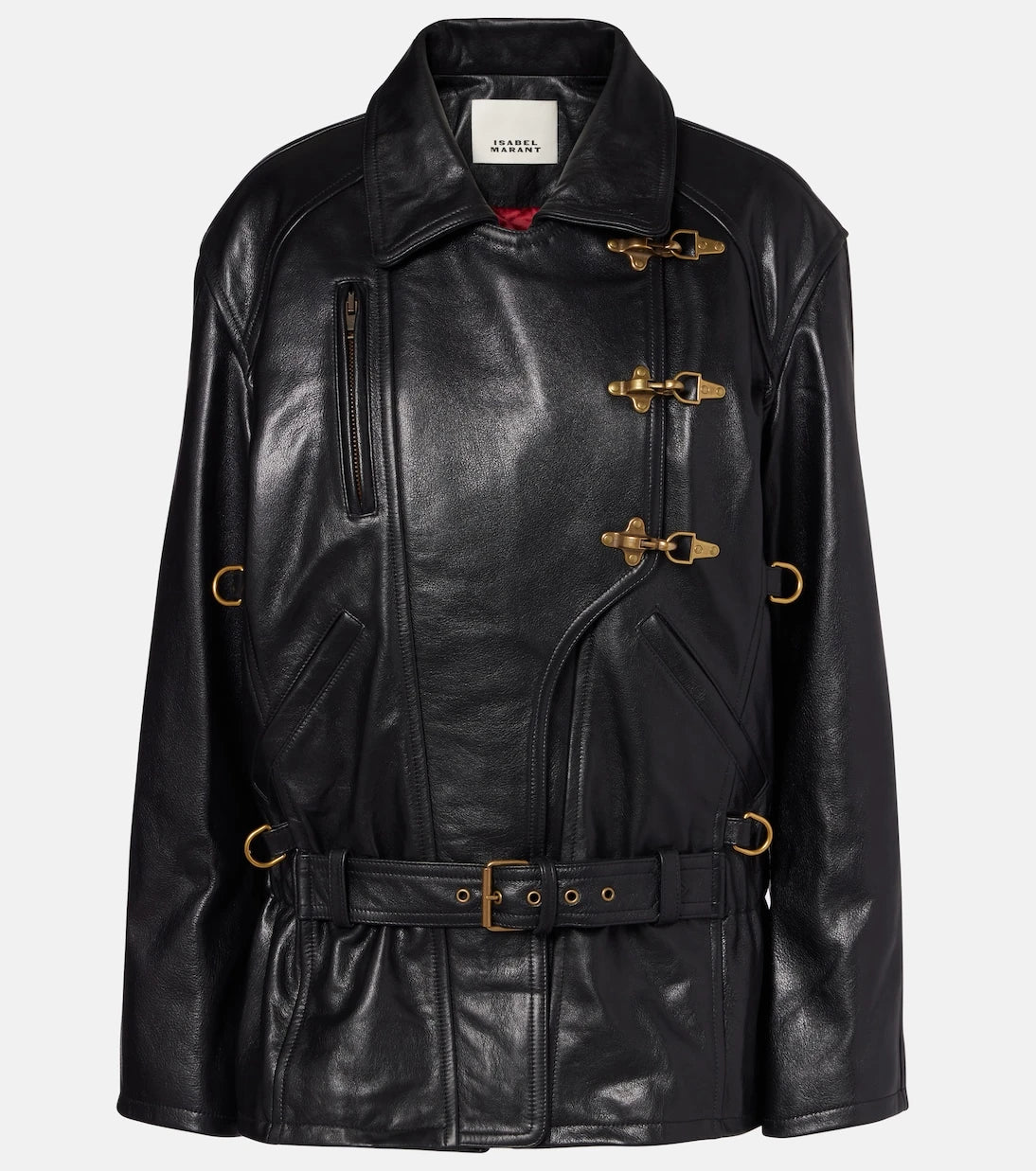 Isabel Marant - Caitlyn belted leather jacket