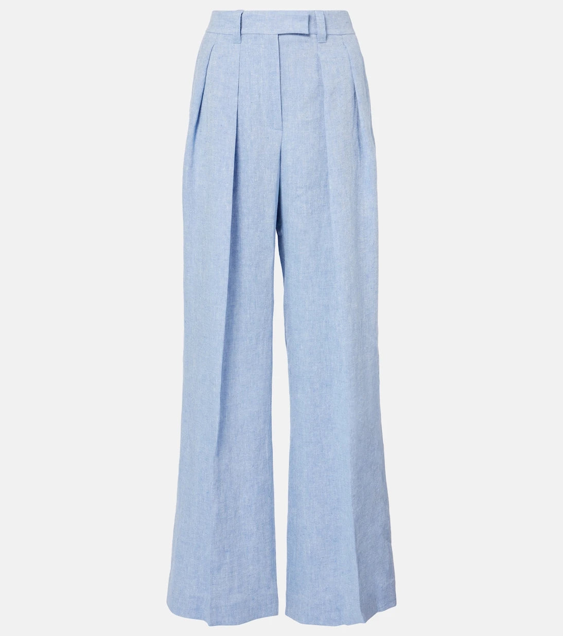 Brunello Cucinelli - High-rise linen-blend wide-leg pants
