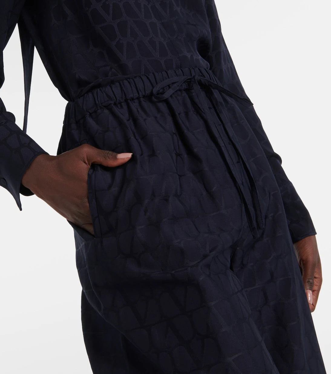 Valentino - Cotton poplin wide-leg pants
