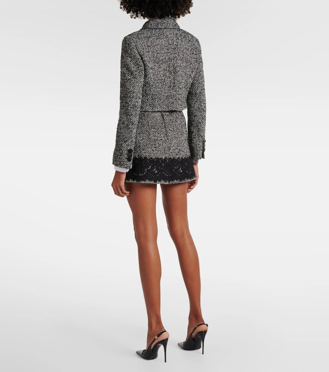 Dolce&Gabbana - Cropped wool-blend tweed jacket