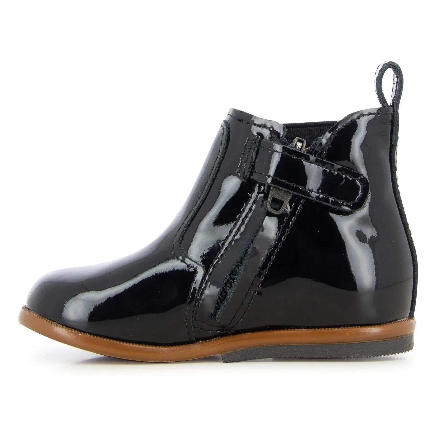 Tartine et Chocolat - Zip Elast Patent Boots | Black