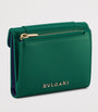 Bvlgari Green Leather Serpenti Forever Slim Compact Wallet