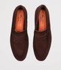 Suede Fur-Trim Carlos Loafers