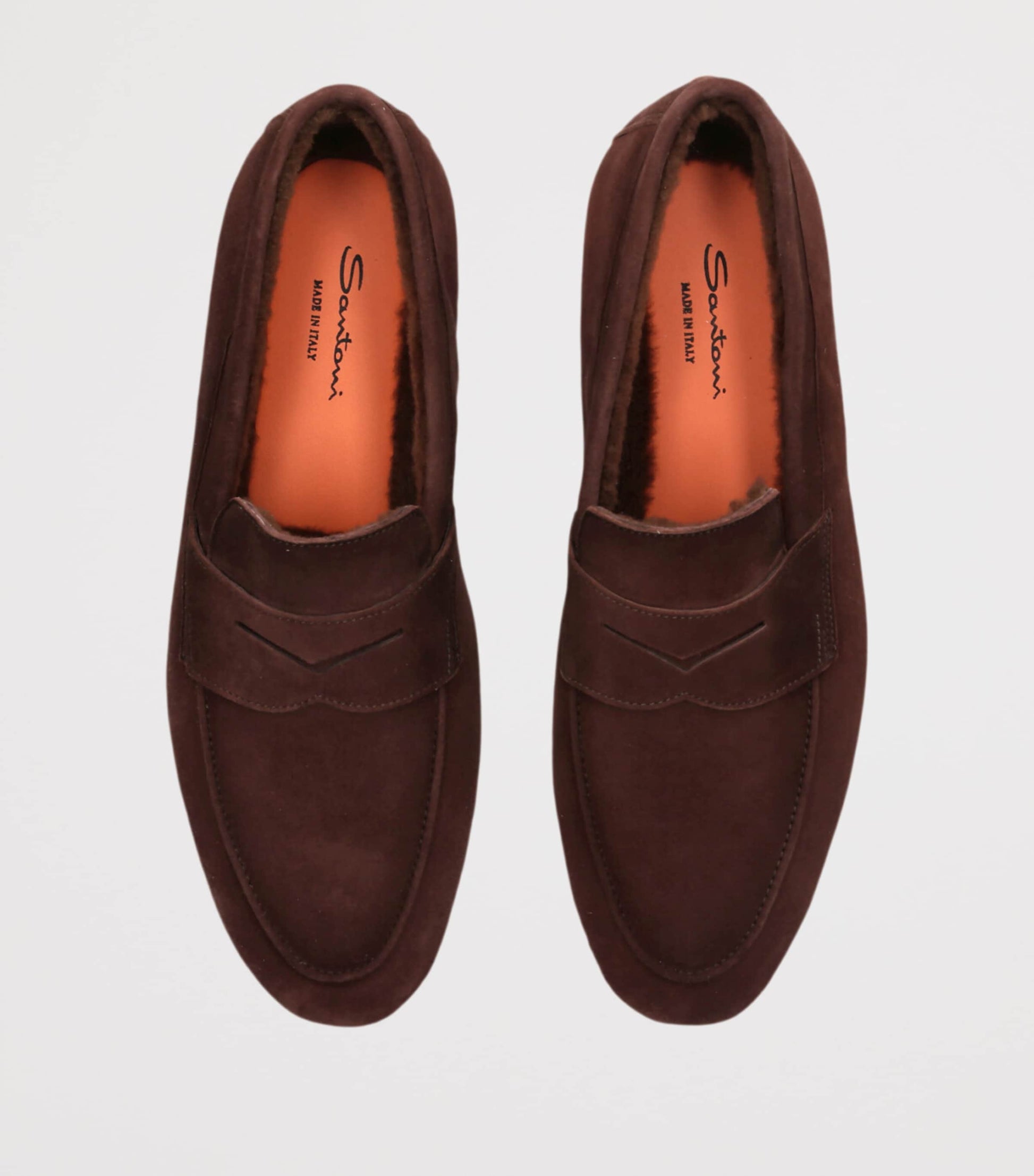 Suede Fur-Trim Carlos Loafers