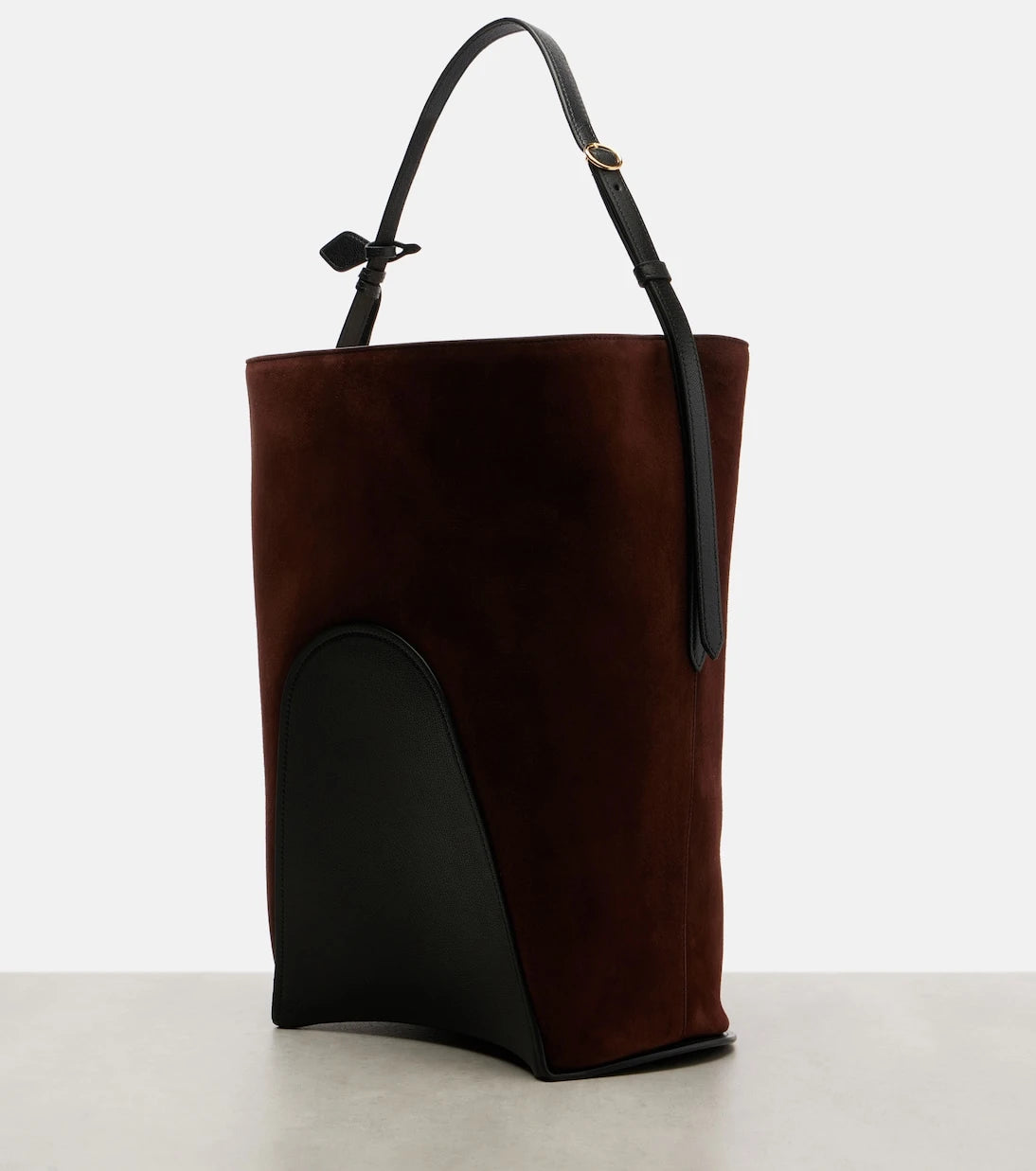 Alaïa - Hip Large leather-trimmed suede bucket bag