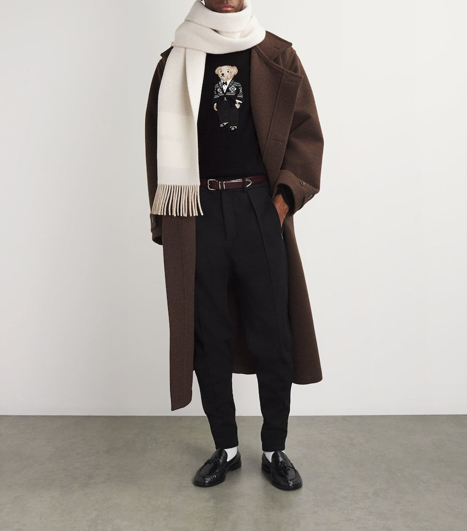 Ralph Lauren Purple Label Black Rollneck Polo Bear Sweater