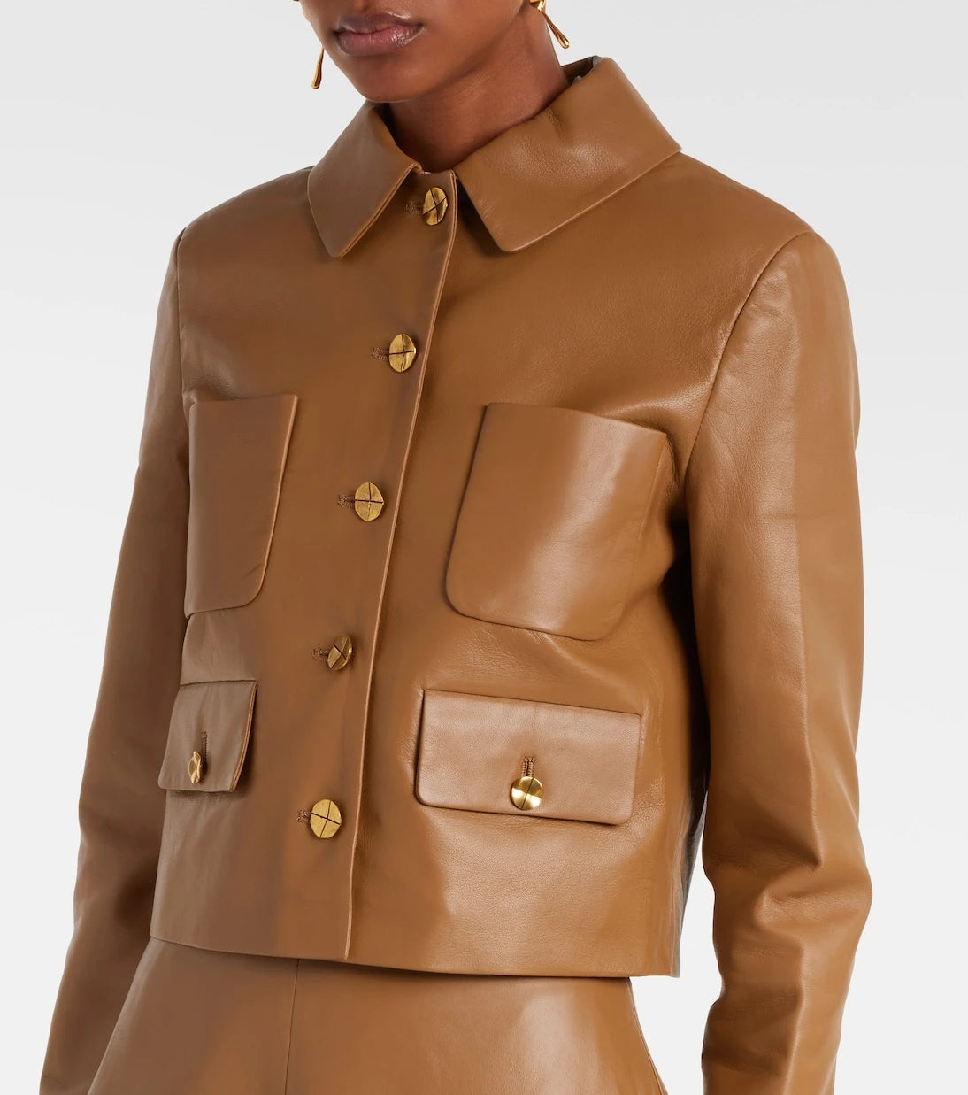 Altuzarra - Astley cropped leather jacket