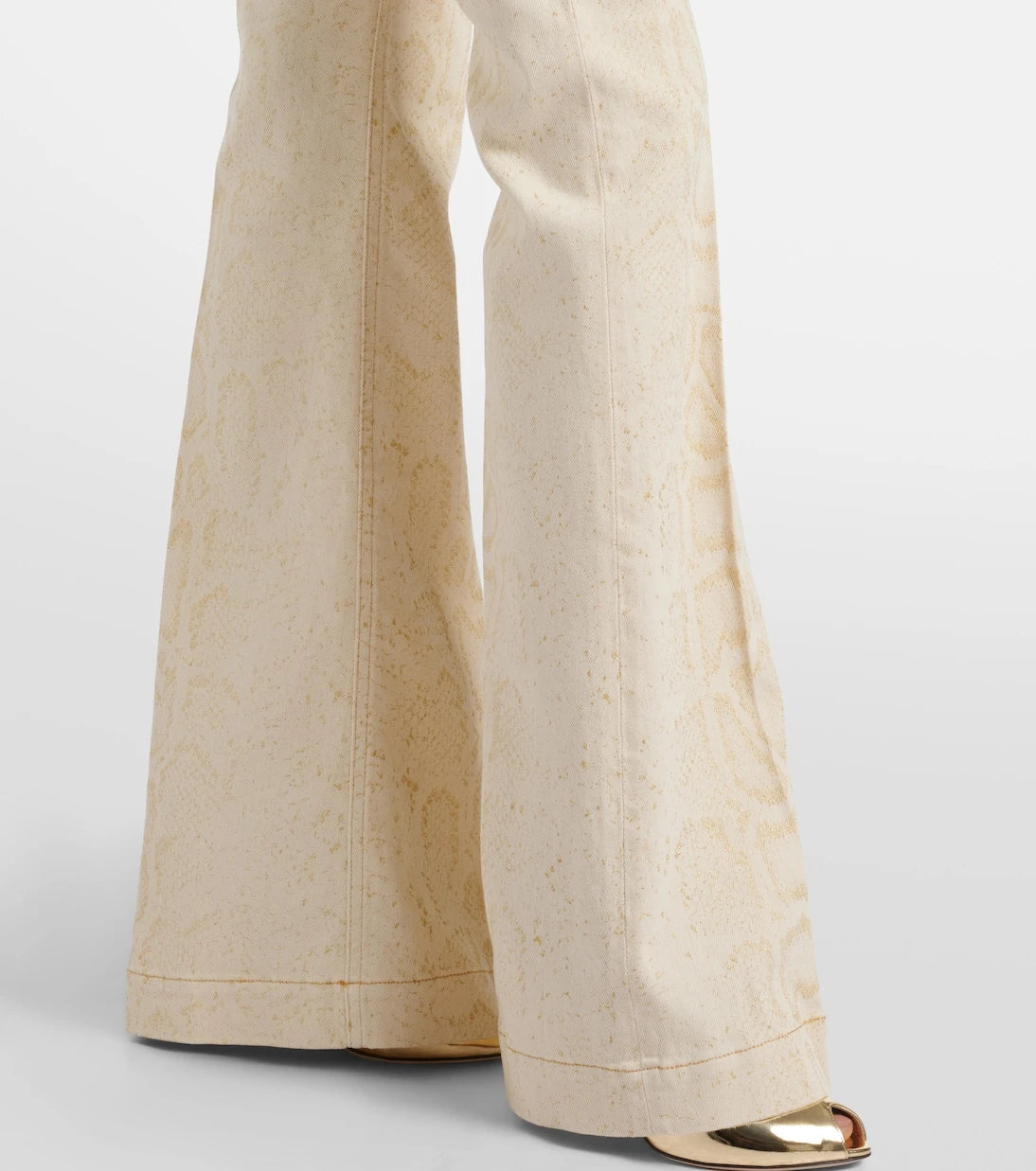 Roberto Cavalli - Snake-print flared jeans