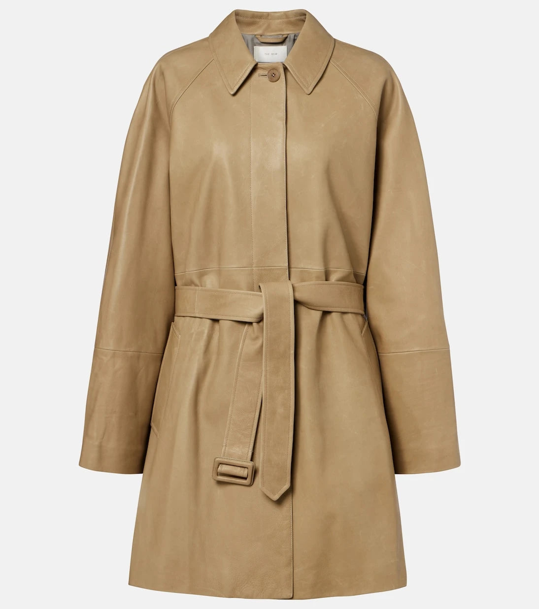 The Row - Amaya belted leather car coat