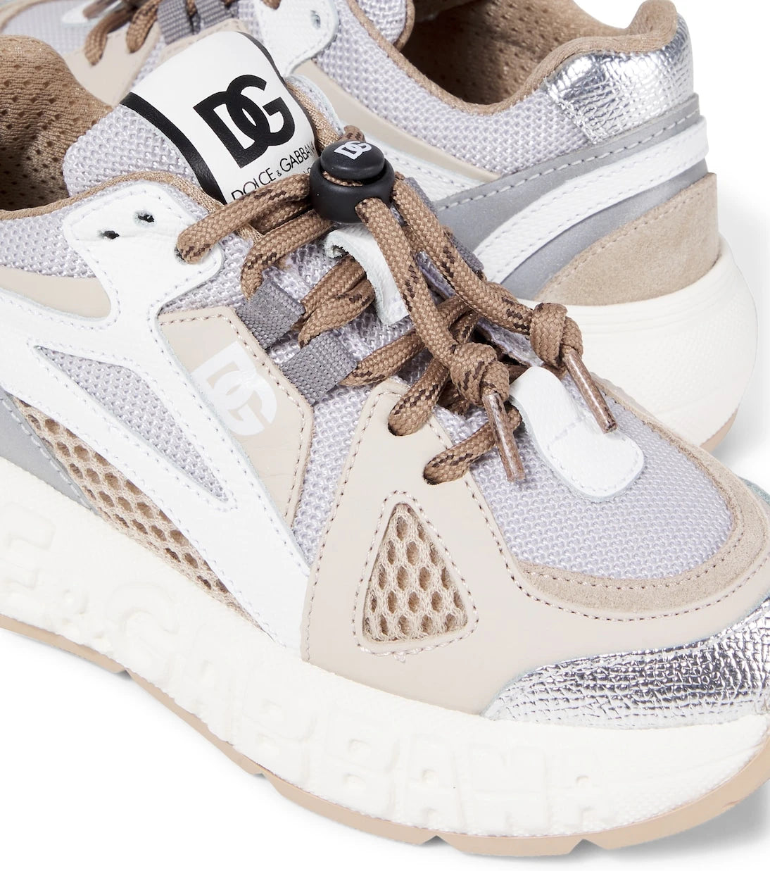 Dolce&Gabbana Kids - DG leather-trimmed sneakers