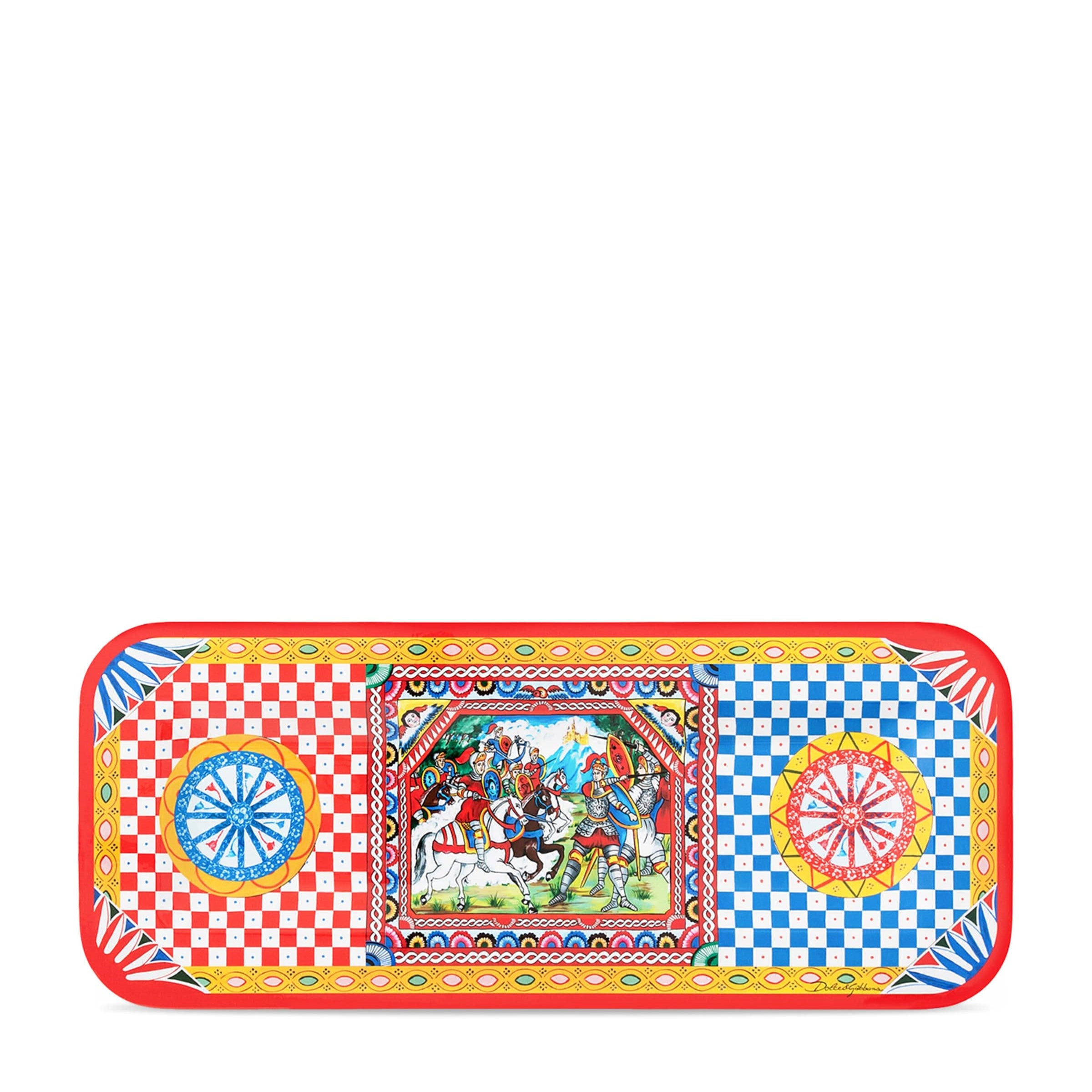 Dolce & Gabbana Casa Carreto Print Tray (25cm x 60cm)