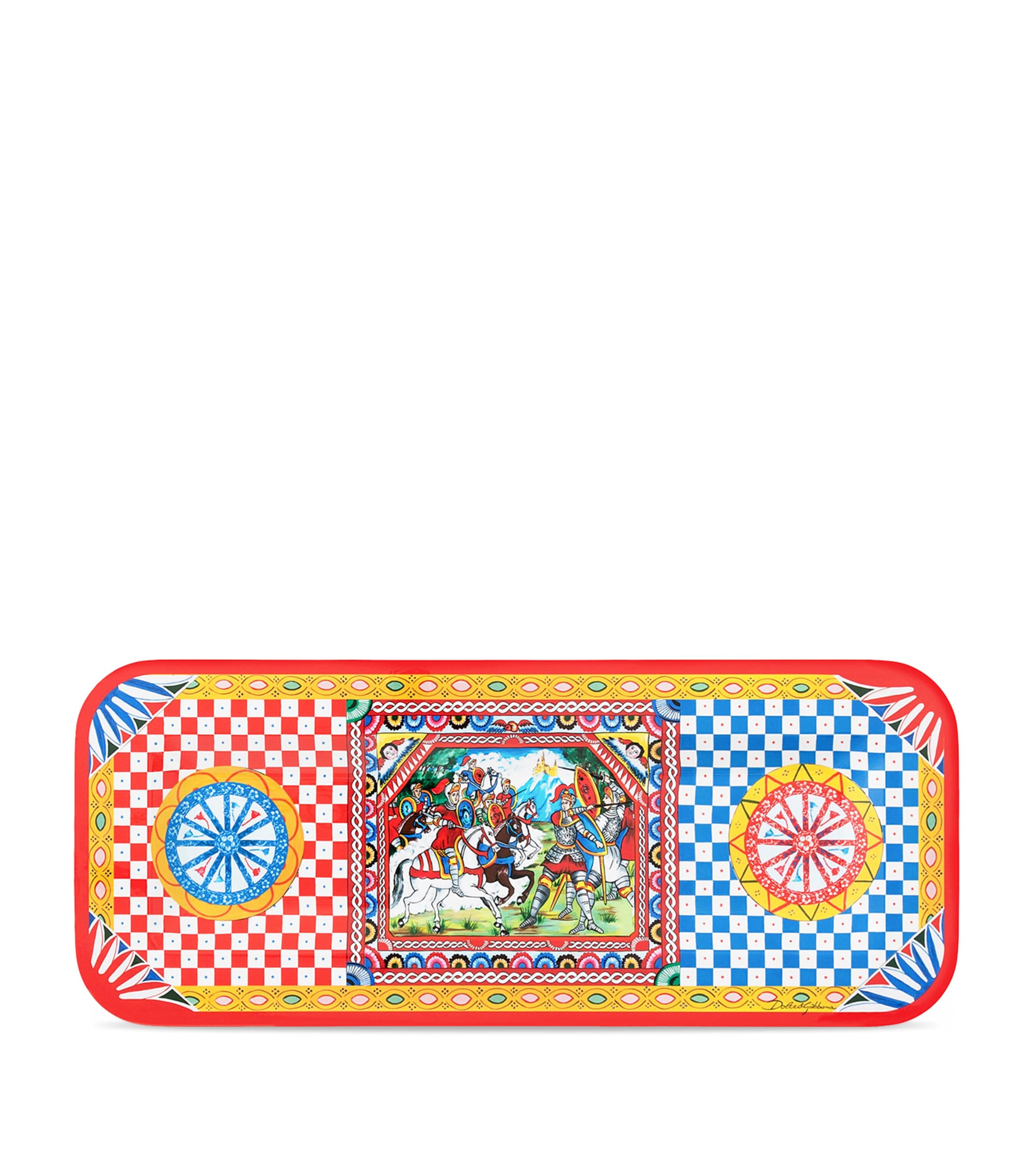 Dolce & Gabbana Casa Carreto Print Tray (25cm x 60cm)