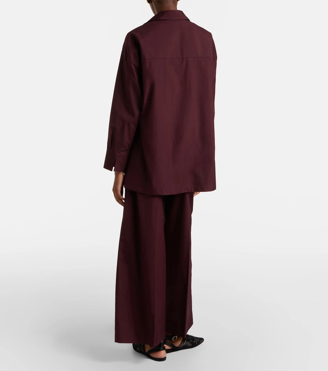 'S Max Mara - Cropped cotton poplin wide-leg pants