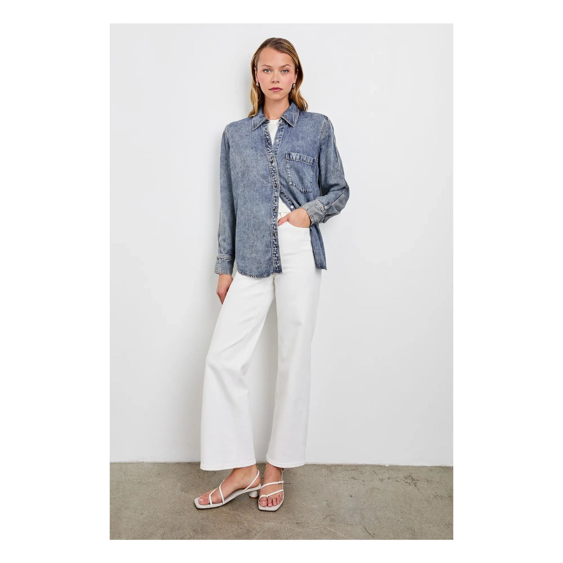Rails - Atticus shirt | Mid Blue