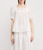 White Organic Cotton-Blend Frances Blouse