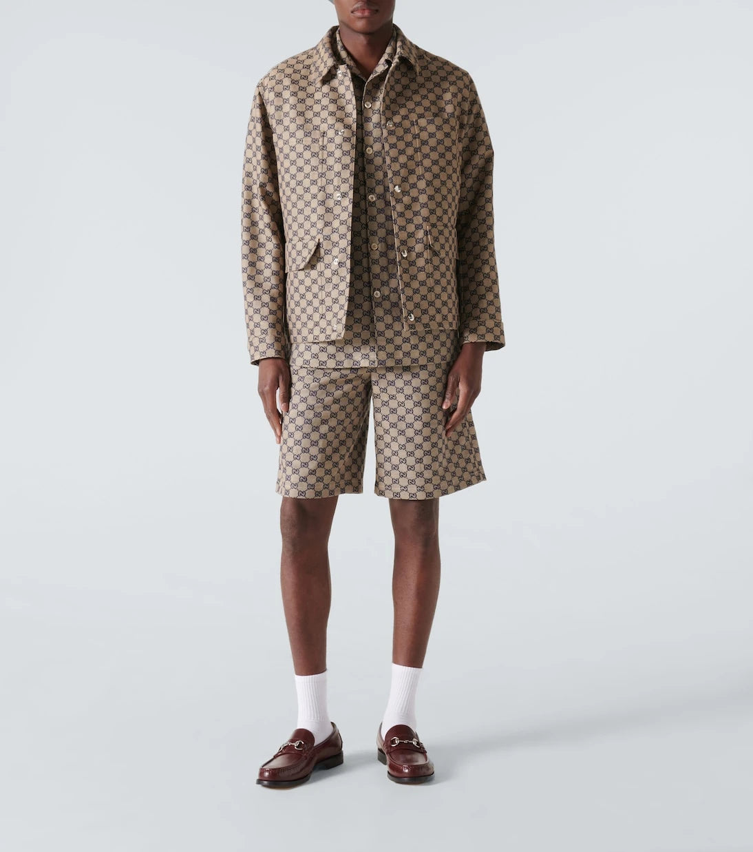 Gucci - GG linen-blend canvas jacket