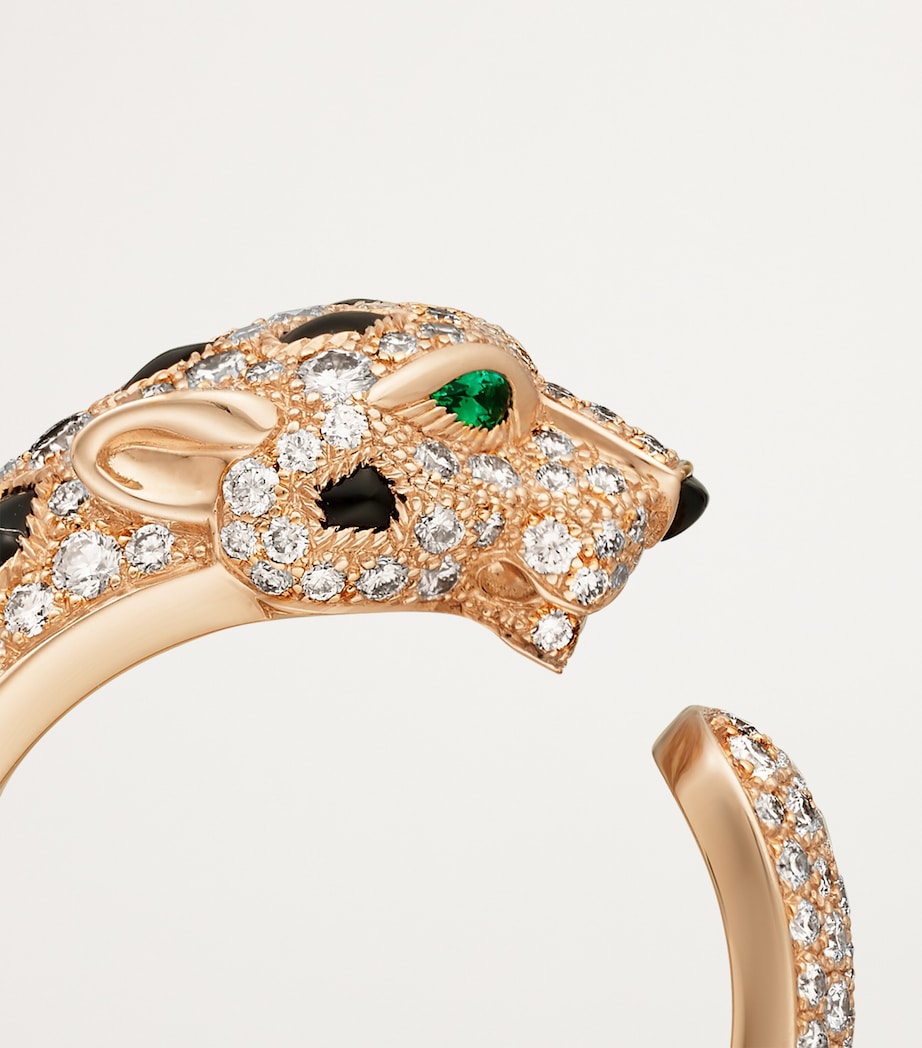 Rose Gold, Diamond, Emerald and Onyx Panthère de Cartier Ring