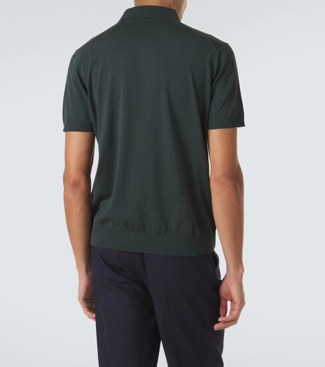 Dunhill - Cotton and silk polo sweater