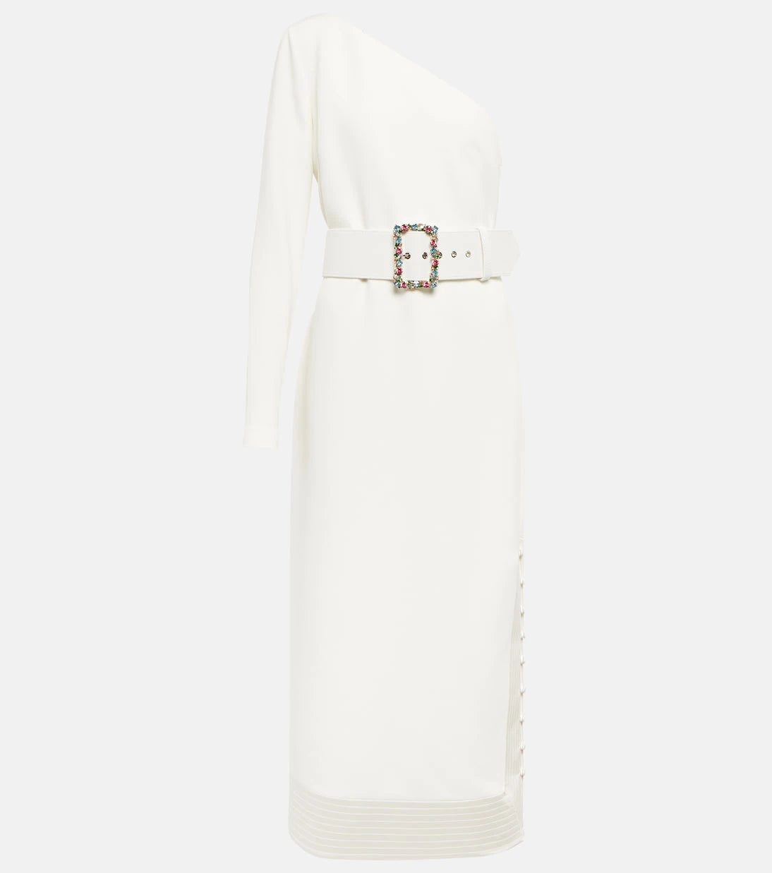 Safiyaa - Asymmetrical crêpe midi dress