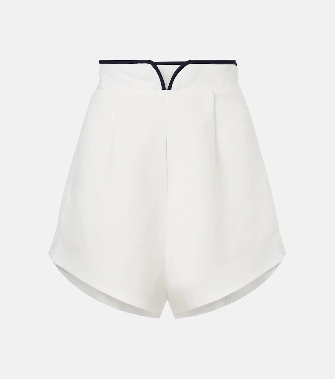 Adriana Degreas - Bicolor linen-blend Bermuda shorts