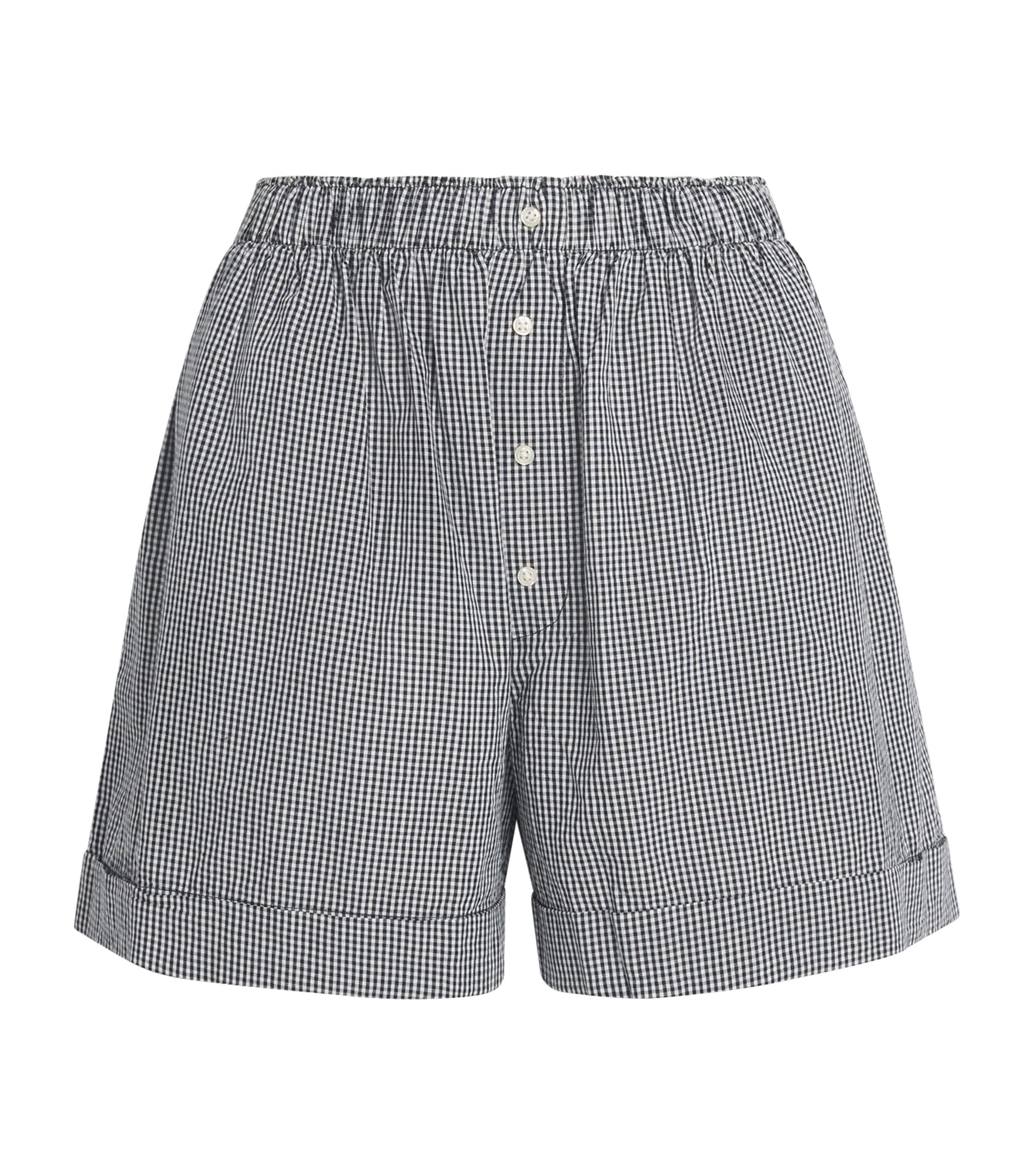 The Great. Multi Cotton Gingham The Boxer Shorts