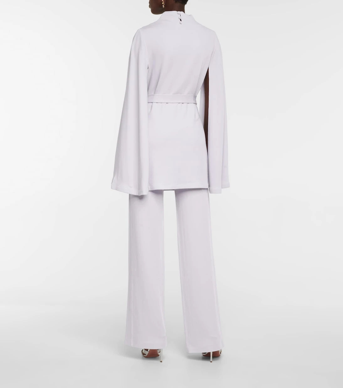 Safiyaa - Harper caped stretch-jersey top