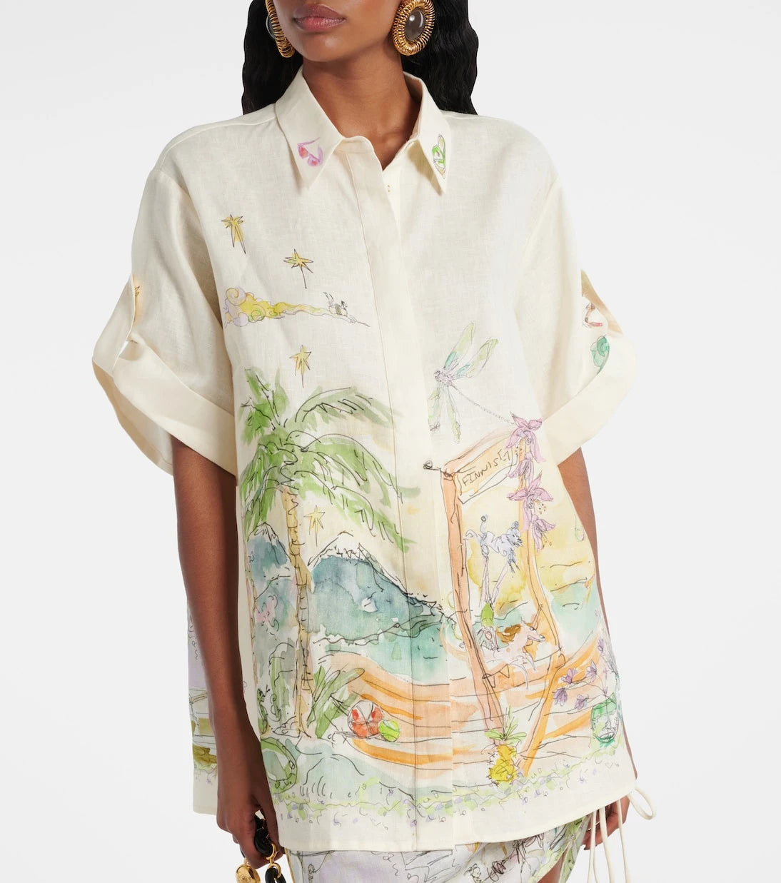 Alémais - Anouk printed linen shirt