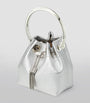 Jimmy Choo Silver Micro Bon Bon Top-Handle Bag