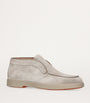 Santoni Grey Suede Andvari Ankle Boots