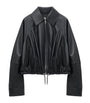LOEWE Black Leather Balloon Jacket