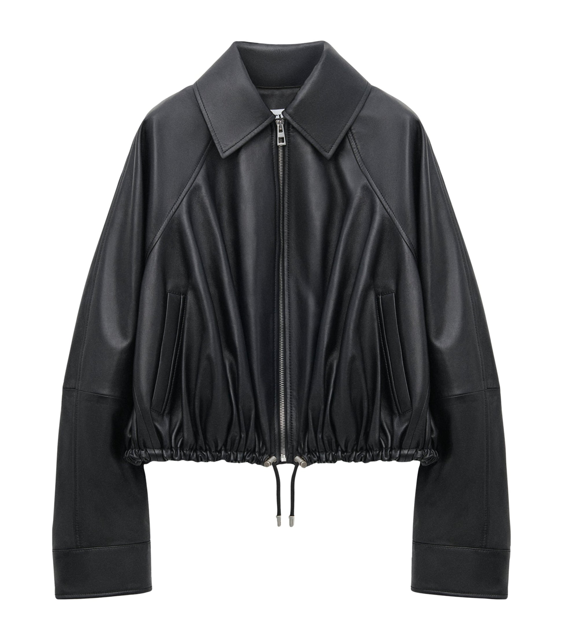 LOEWE Black Leather Balloon Jacket