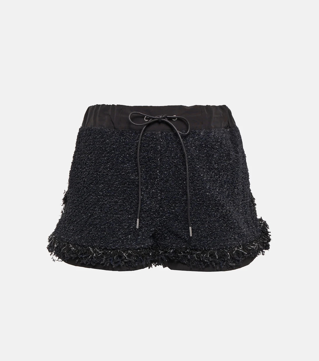 Sacai - Drawstring tweed shorts