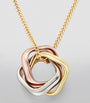 Mixed Gold and Diamond Trinity Necklace