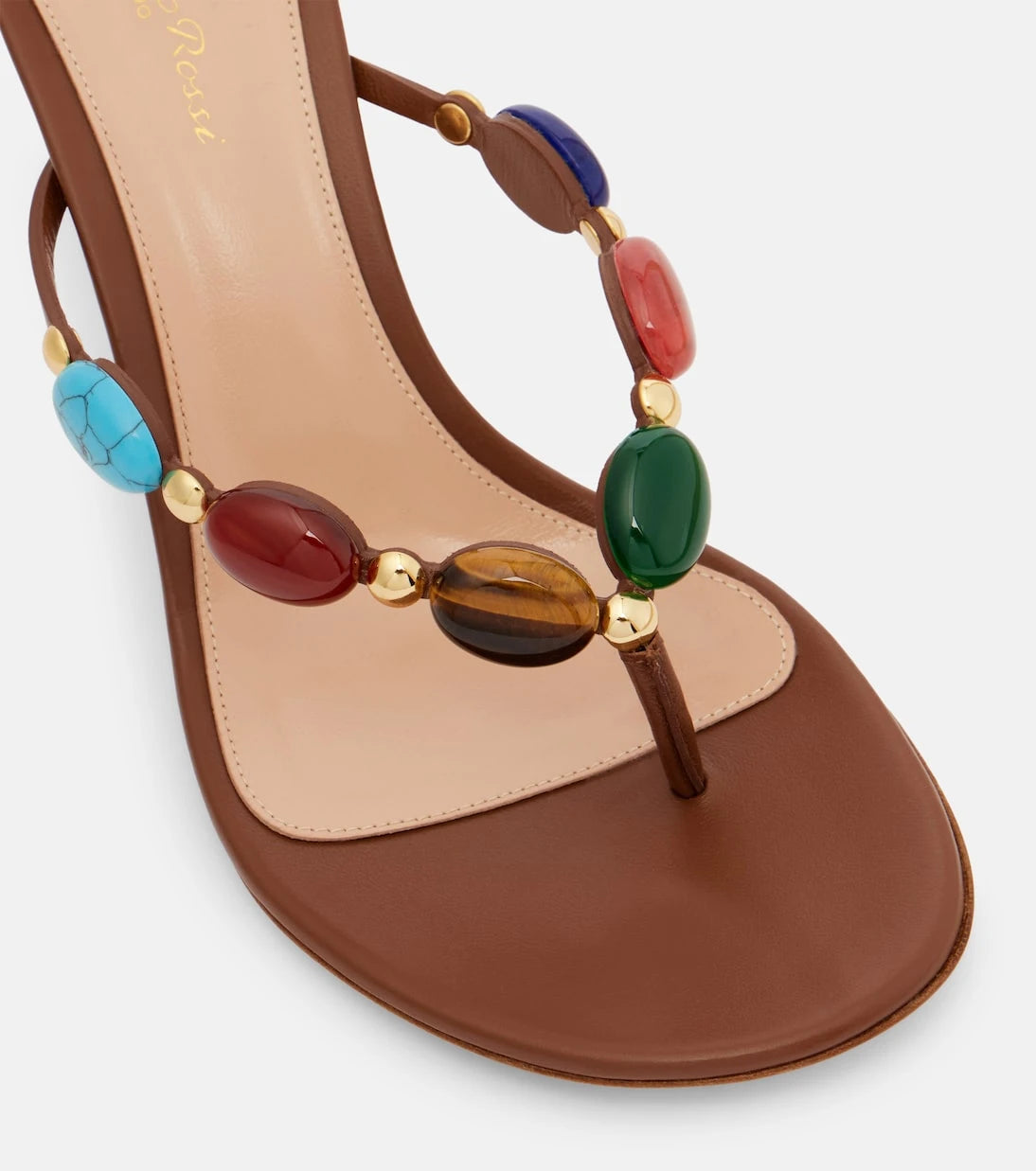 Gianvito Rossi - Embellished leather thong sandals