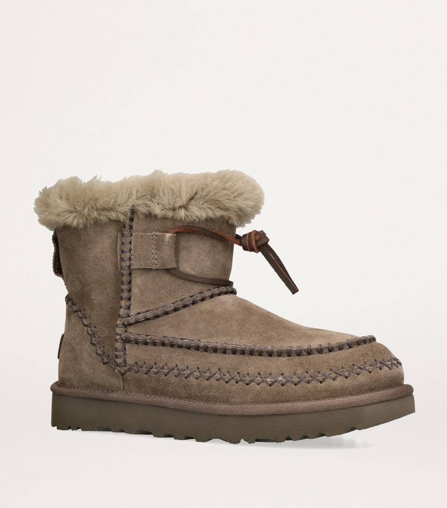 UGG Brown Suede Classic Mini Alpine Boots