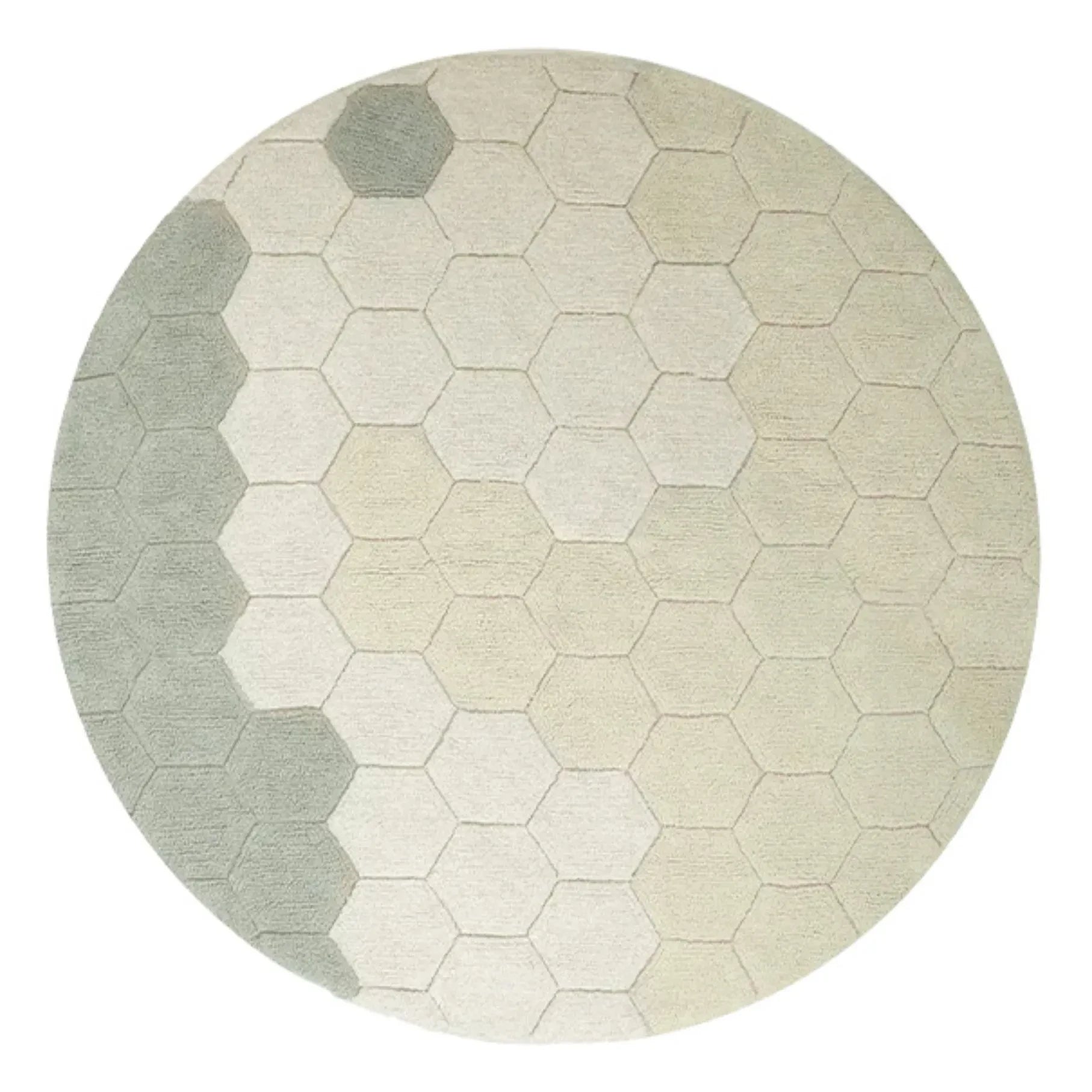 Lorena Canals - Honeycomb round carpet | Grey blue