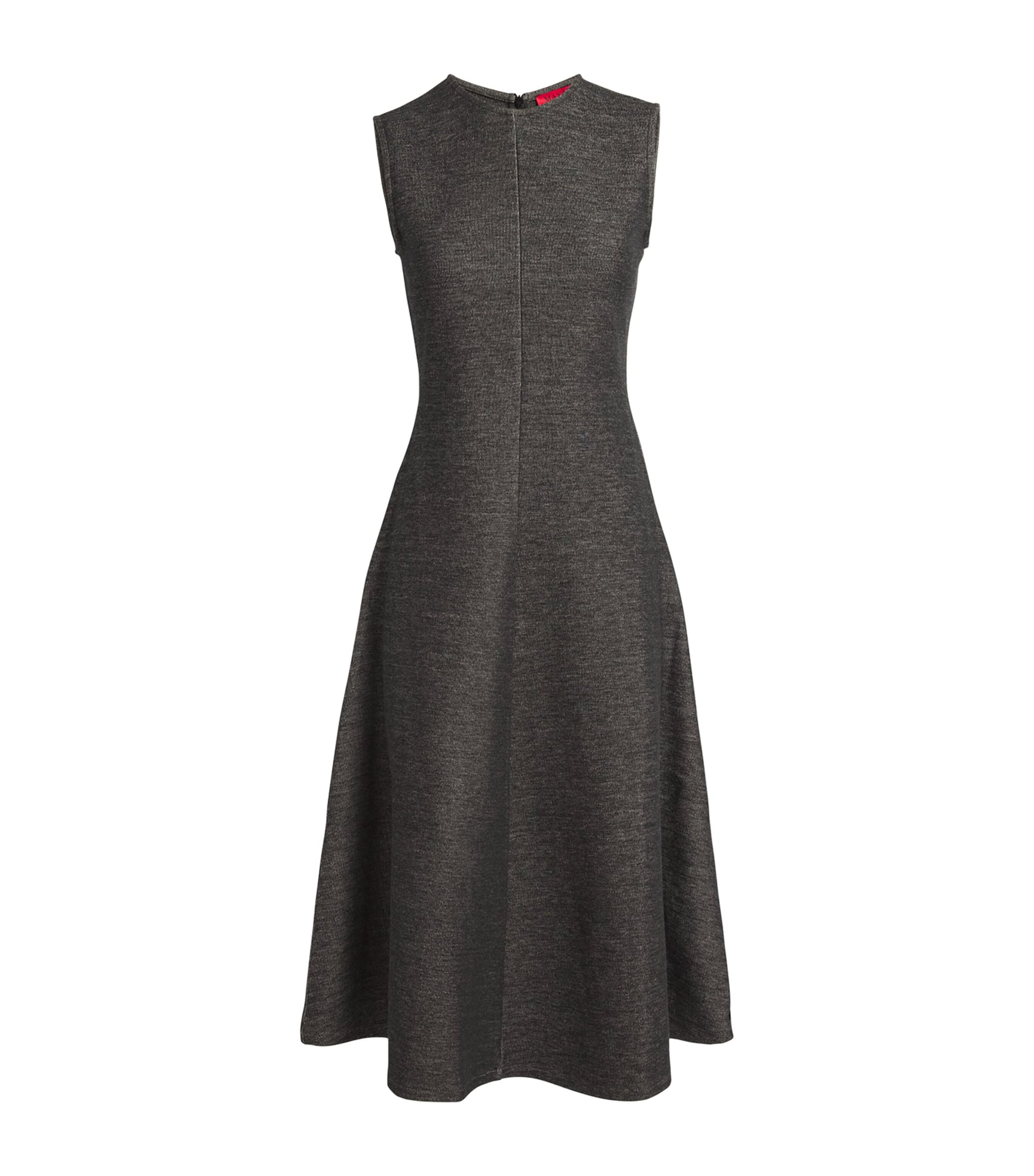 MAX&Co. Grey Stretch Cotton Jersey Midi Dress