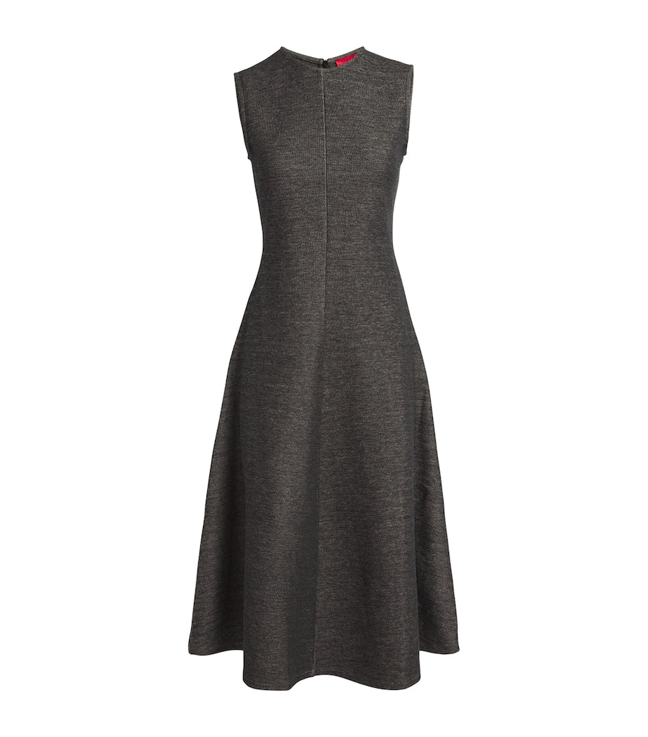 MAX&Co. Grey Stretch Cotton Jersey Midi Dress