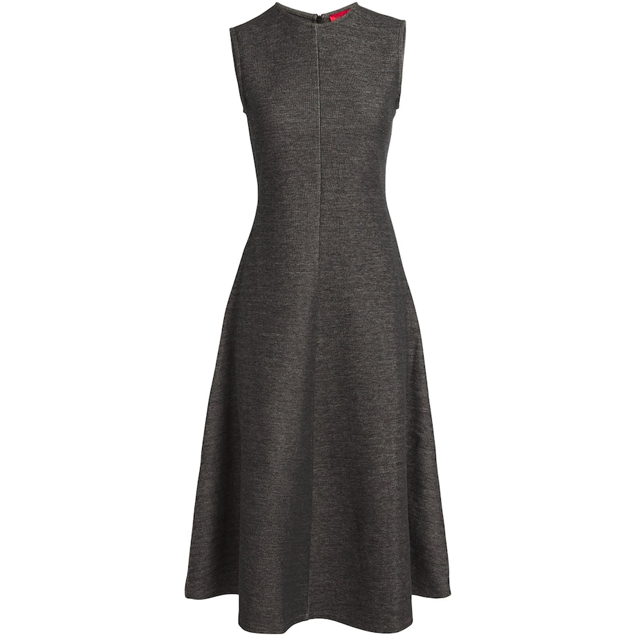 MAX&Co. Grey Stretch Cotton Jersey Midi Dress